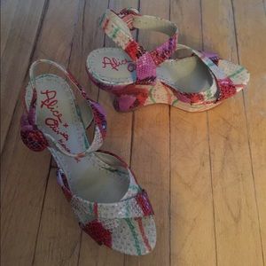 Alice + Olivia Multi-Colored Wedges